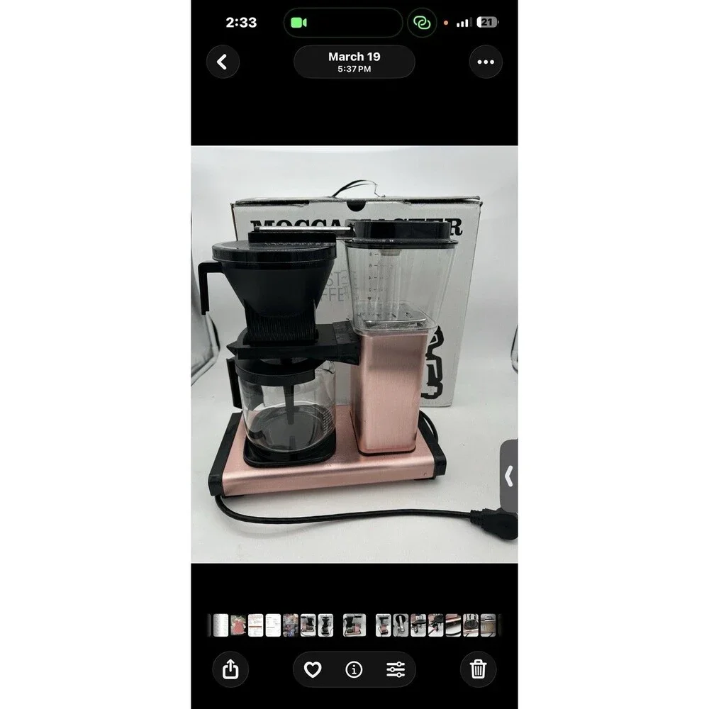 Technivorm Moccamaster KBGV Select 10-Cup Coffee Maker Rose Gold
